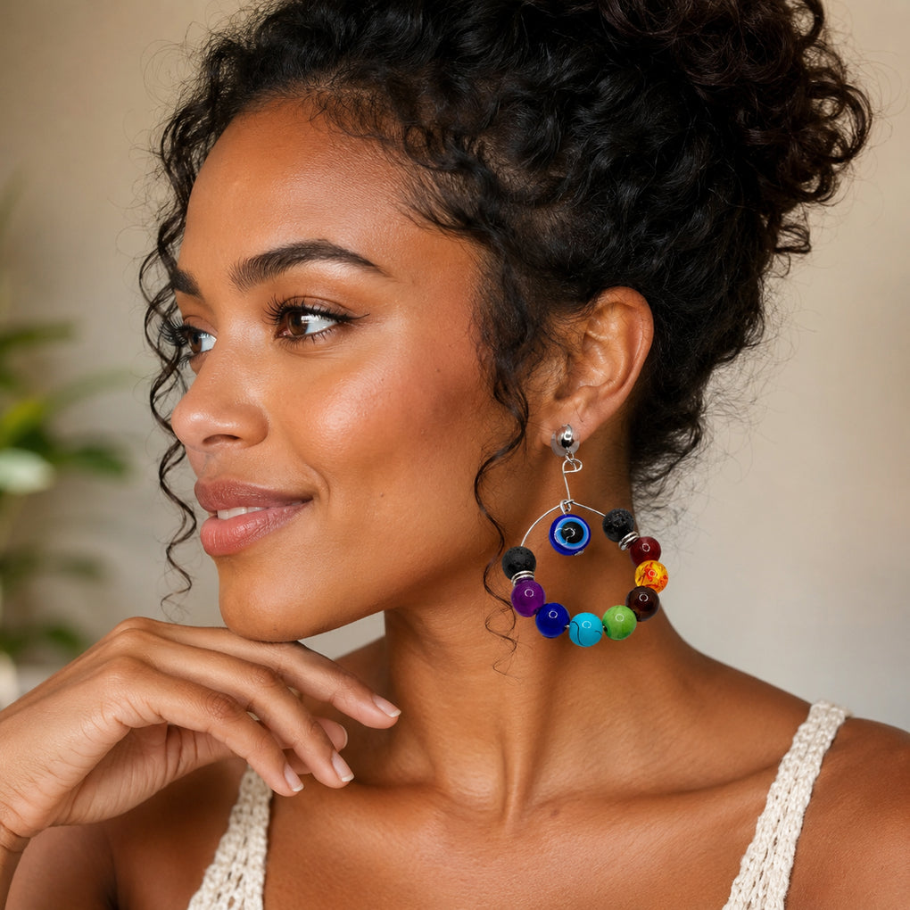 seven chakra earrings