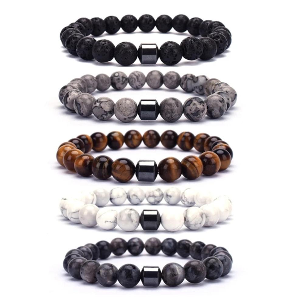 Stone Lava Bead Bracelet For Couple - AFRICAN SOUGOU