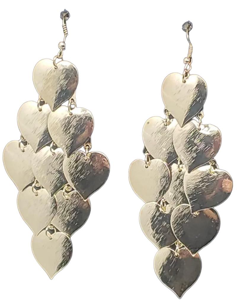 Women elegant earrings. Heart earrings, love earrings