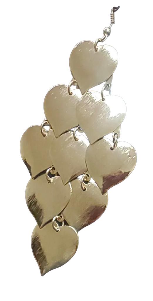 Women elegant earrings. Heart earrings, love earrings