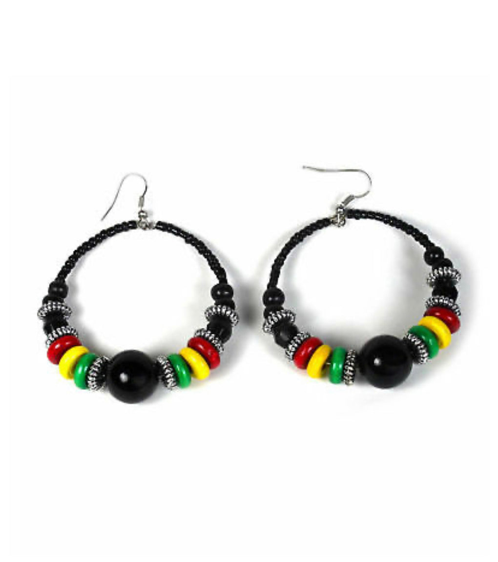 Jamaica Rasta Earrings Marley Reggae Jamaica Empress Royalty Hook