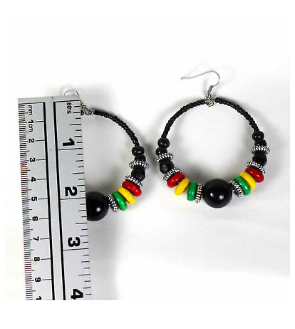 Jamaica Rasta Earrings Marley Reggae Jamaica Empress Royalty Hook