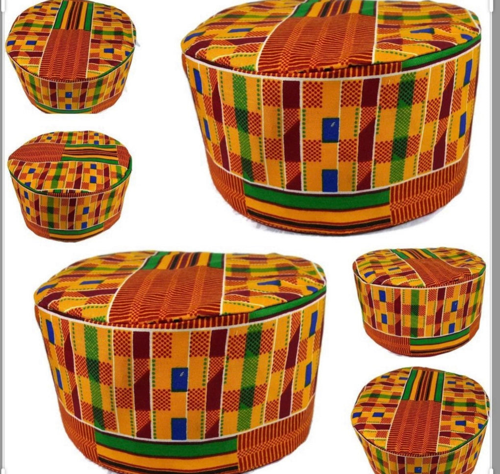 Kufi cap, koffi hat, African Cap, African Kente Cap // African Sougou Collection