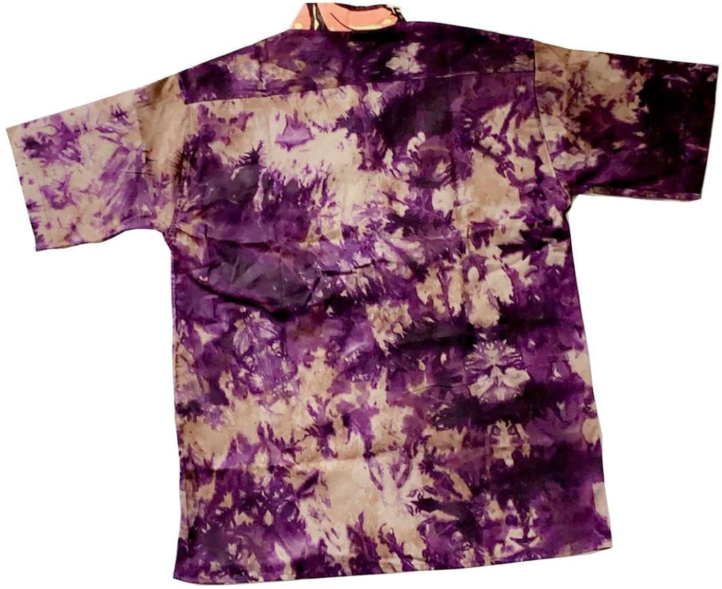Purple men Short sleeves shirt - AFRICAN SOUGOU