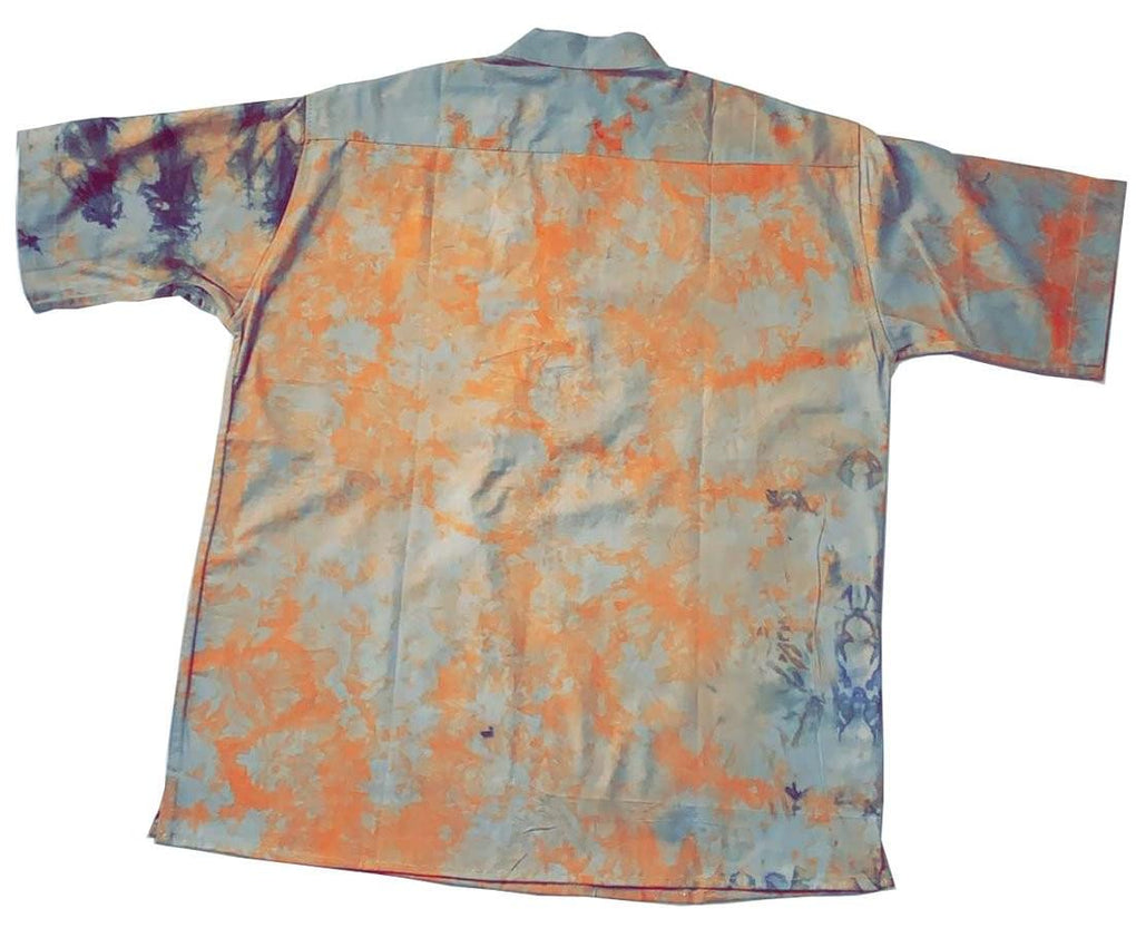 Orange men short sleeves shirt - AFRICAN SOUGOU