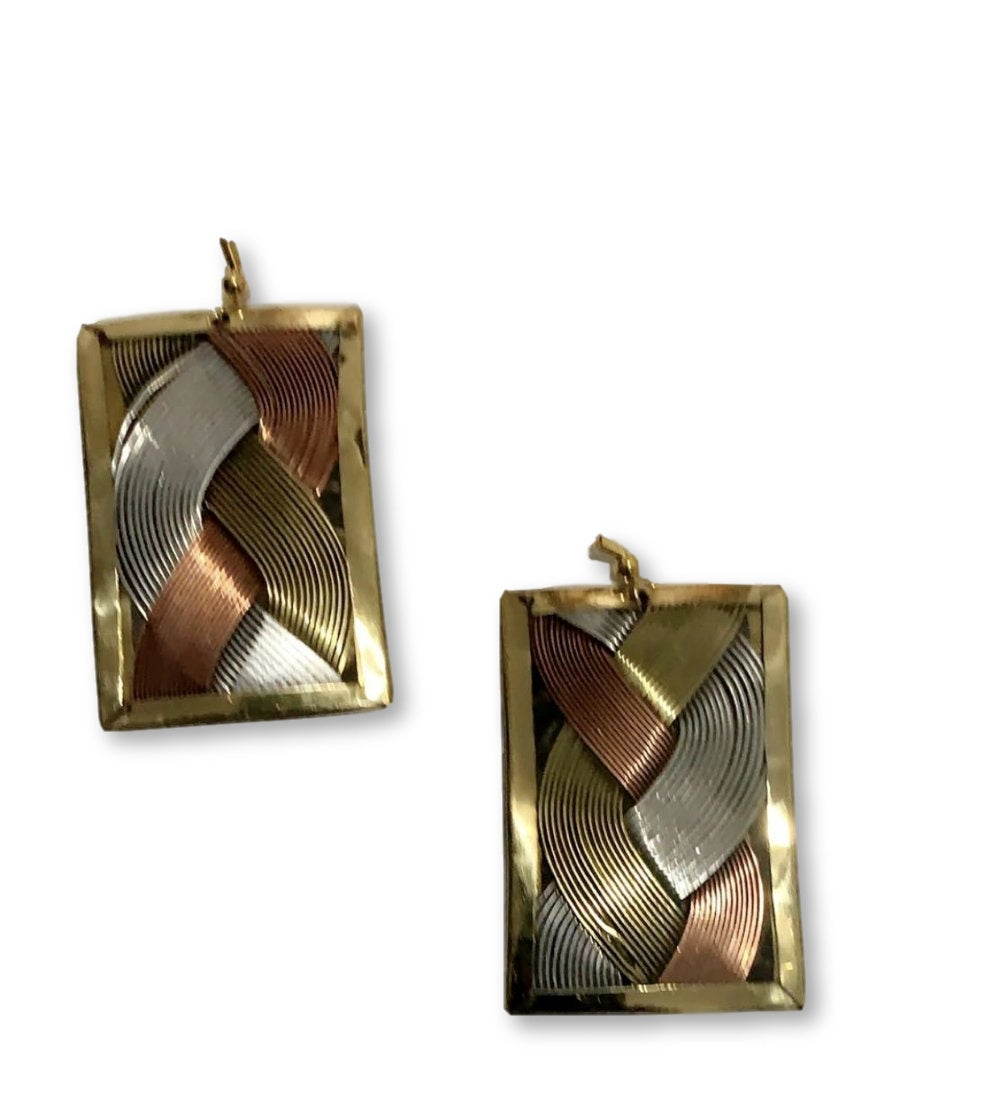 Handmade 3 Toned MIX Earrings - AFRICAN SOUGOU