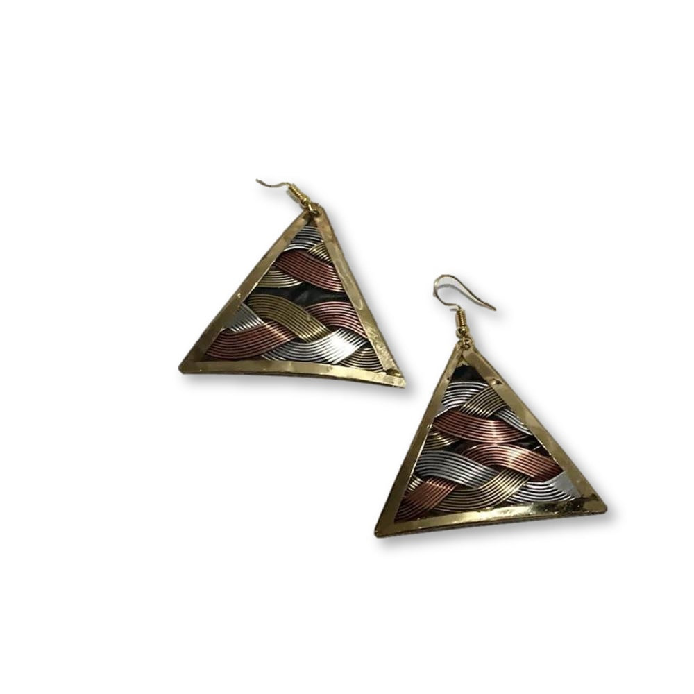 Handmade 3 Toned MIX Earrings - AFRICAN SOUGOU