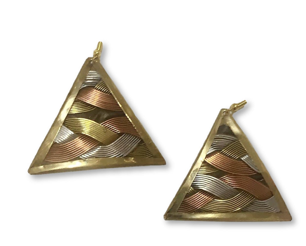 Handmade 3 Toned MIX Earrings - AFRICAN SOUGOU