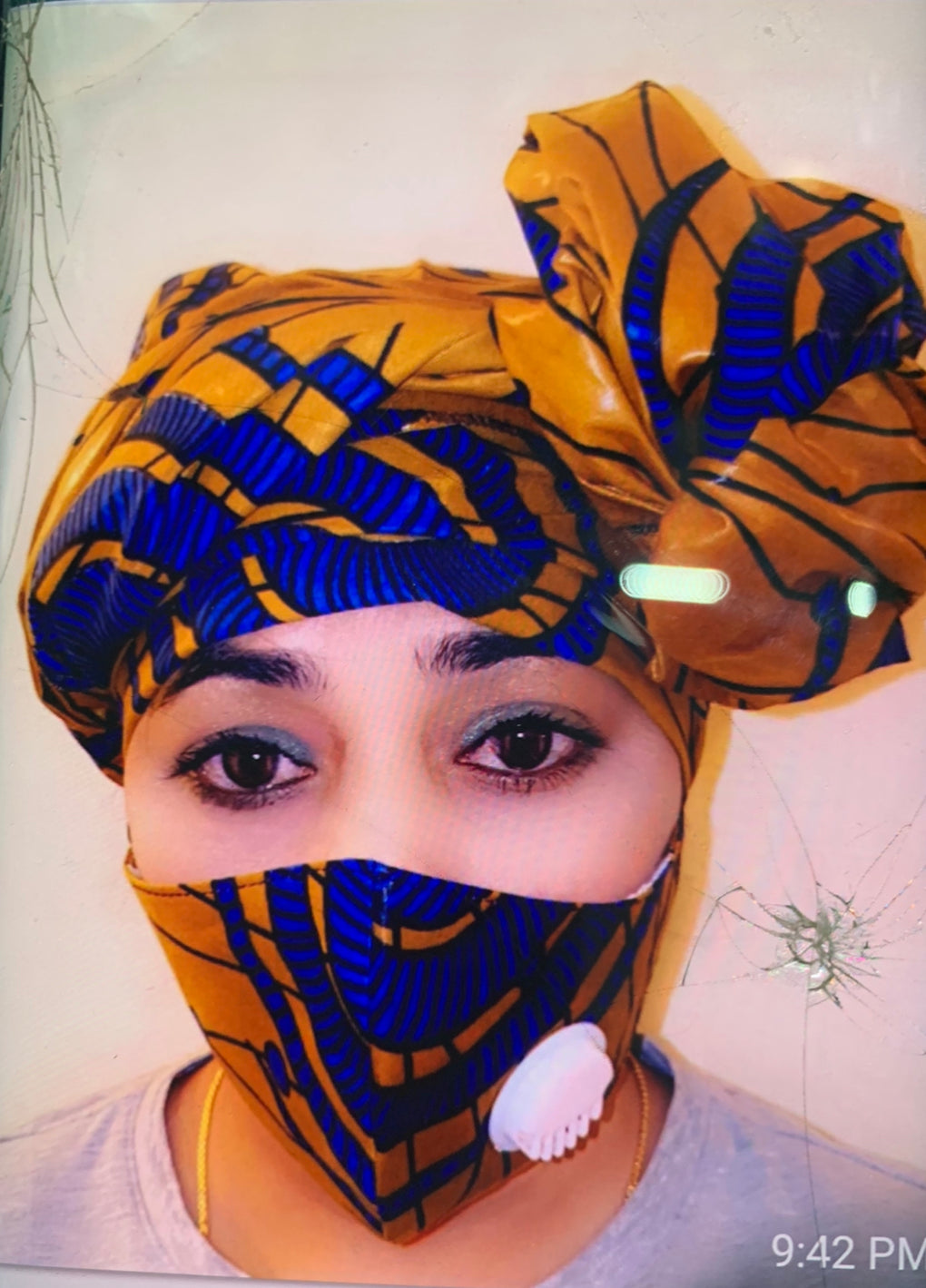African Head Wrap and filter Mask Set, Head Wrap, Mask, Turban, Head Wrap and Mask Set, African Print Head Wrap, African Print Mask