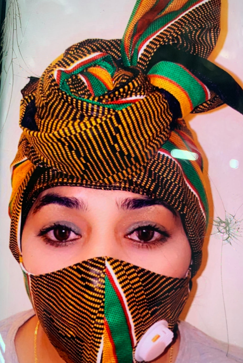African Head Wrap and filter Mask Set, Head Wrap, Mask, Turban, Head Wrap and Mask Set, African Print Head Wrap, African Print Mask