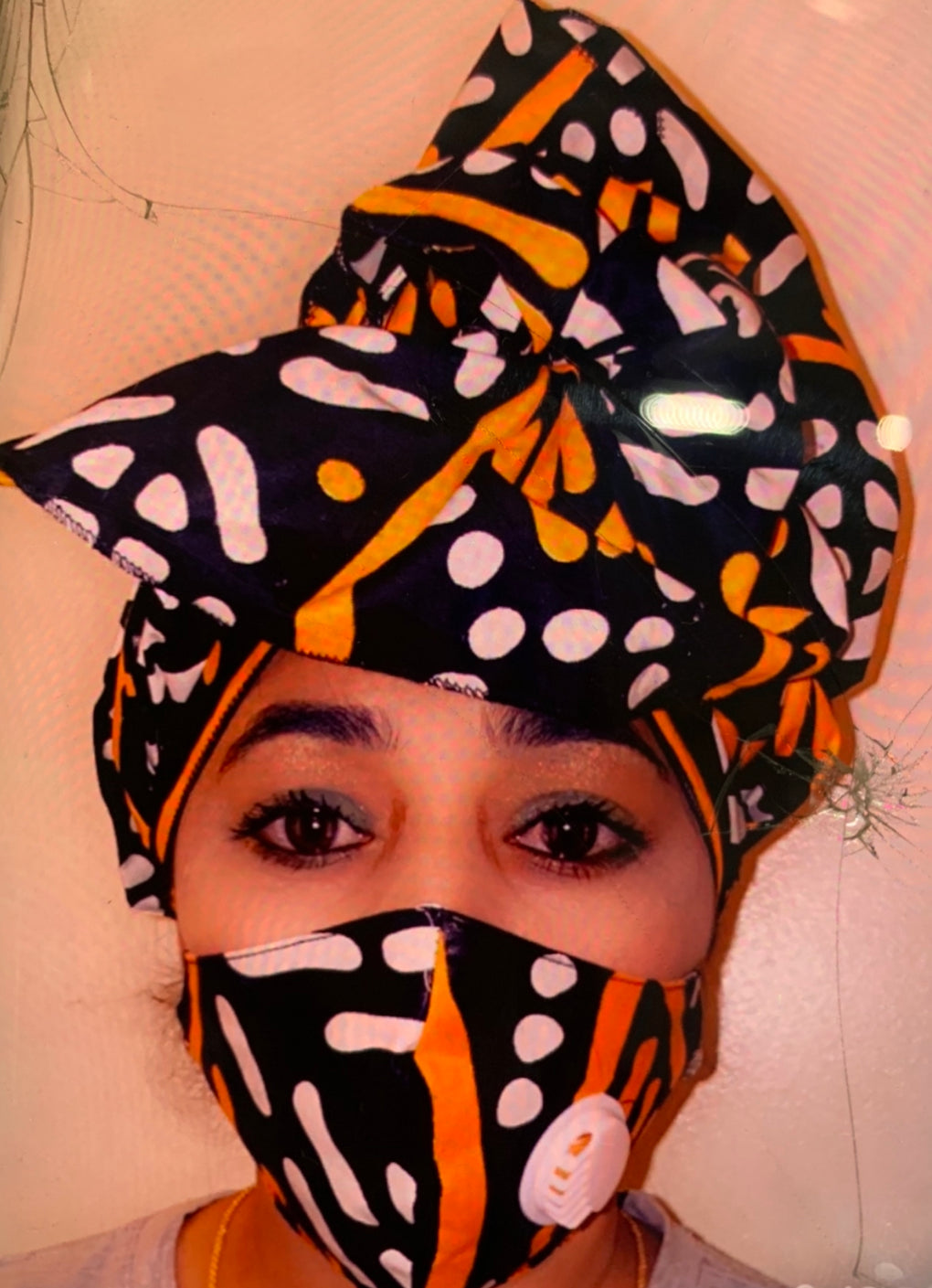 African Head Wrap and filter Mask Set, Head Wrap, Mask, Turban, Head Wrap and Mask Set, African Print Head Wrap, African Print Mask