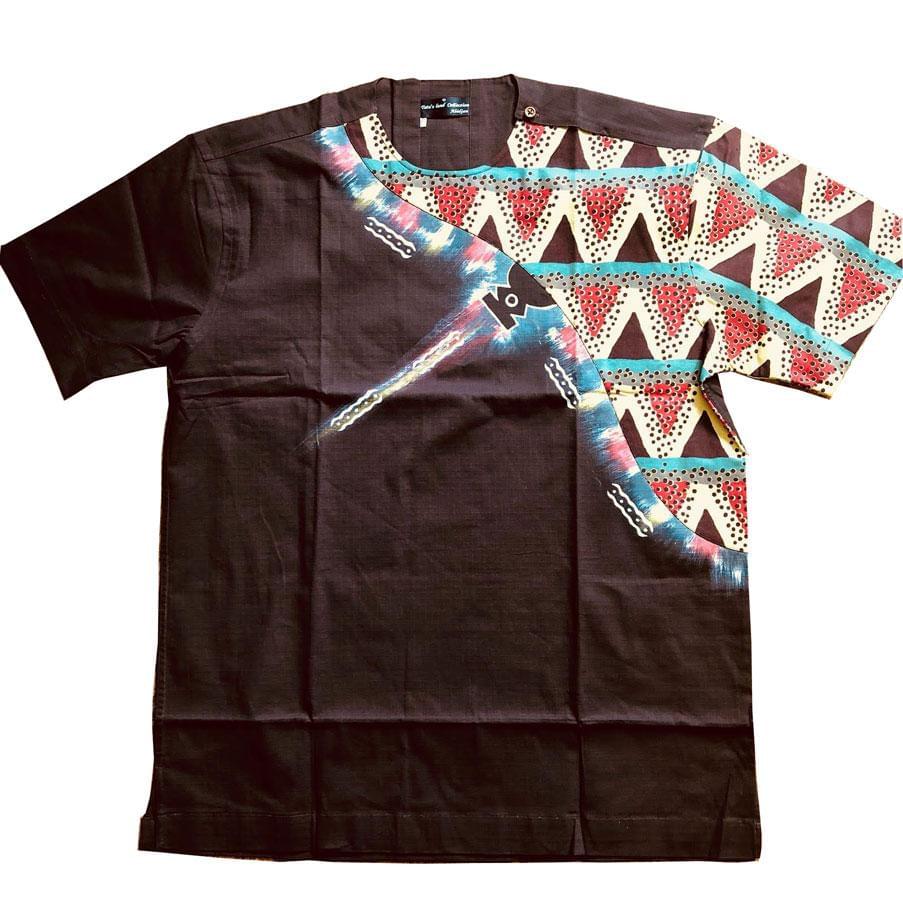 Brown men Short sleeves shirt - AFRICAN SOUGOU