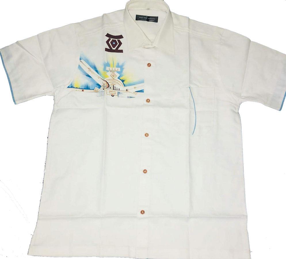 white men Short sleeves shirt - AFRICAN SOUGOU