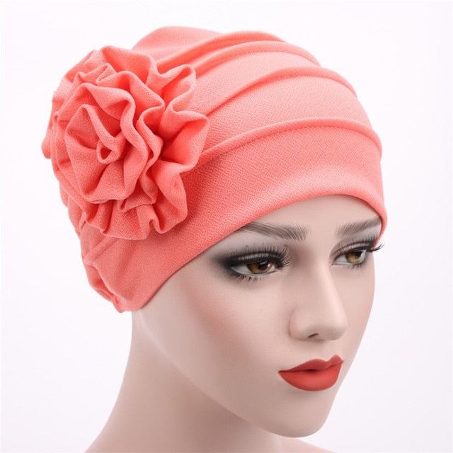 Women Turban Flower Hat