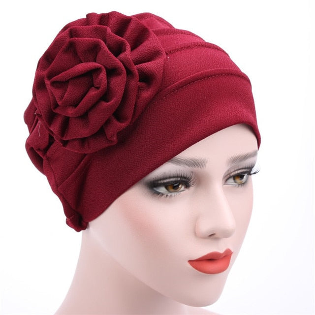 Women Turban Flower Hat