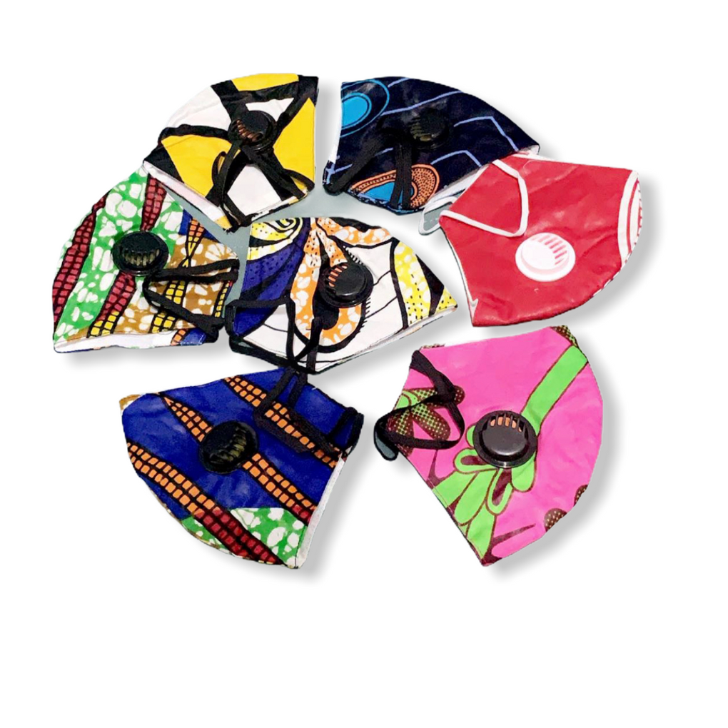 African Mask, African Print Mask with filter