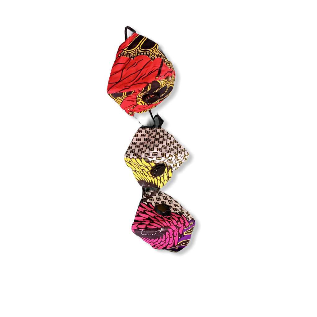 African Mask, African Print Mask with filter