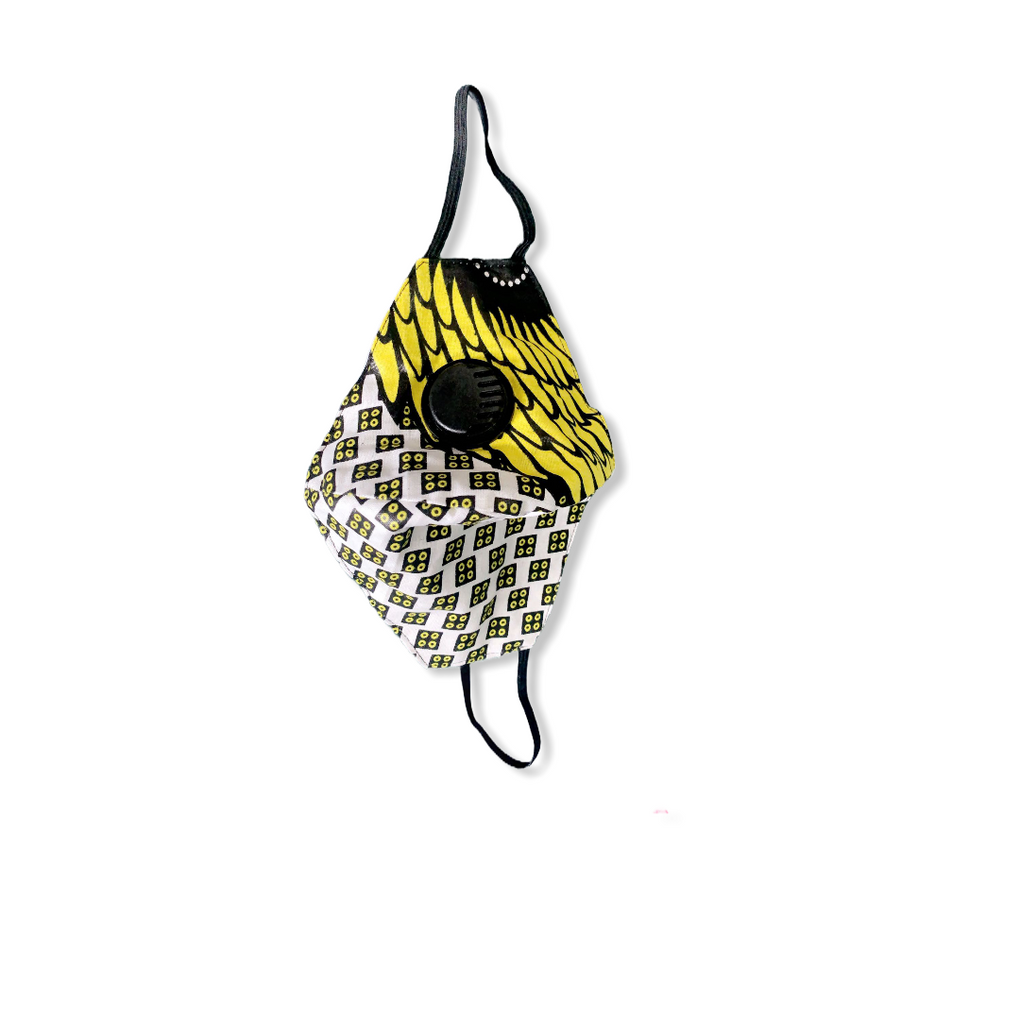 African Mask, African Print Mask with filter