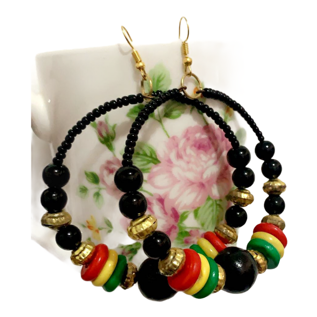 Jamaica Rasta Earrings Marley Reggae Jamaica Empress Royalty Hook