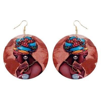 Natural African Wooden Earring Handmade - AFRICAN SOUGOU