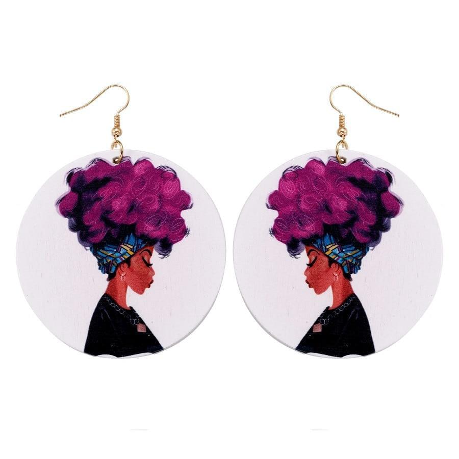 Natural African Wooden Earring Handmade - AFRICAN SOUGOU