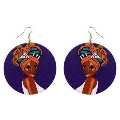 Natural African Wooden Earring Handmade - AFRICAN SOUGOU