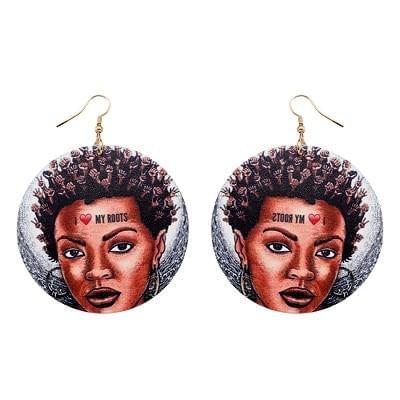 Natural African Wooden Earring Handmade - AFRICAN SOUGOU