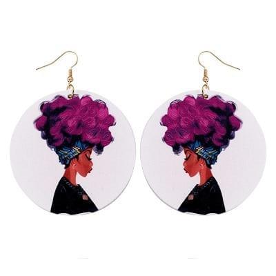 Natural African Wooden Earring Handmade - AFRICAN SOUGOU
