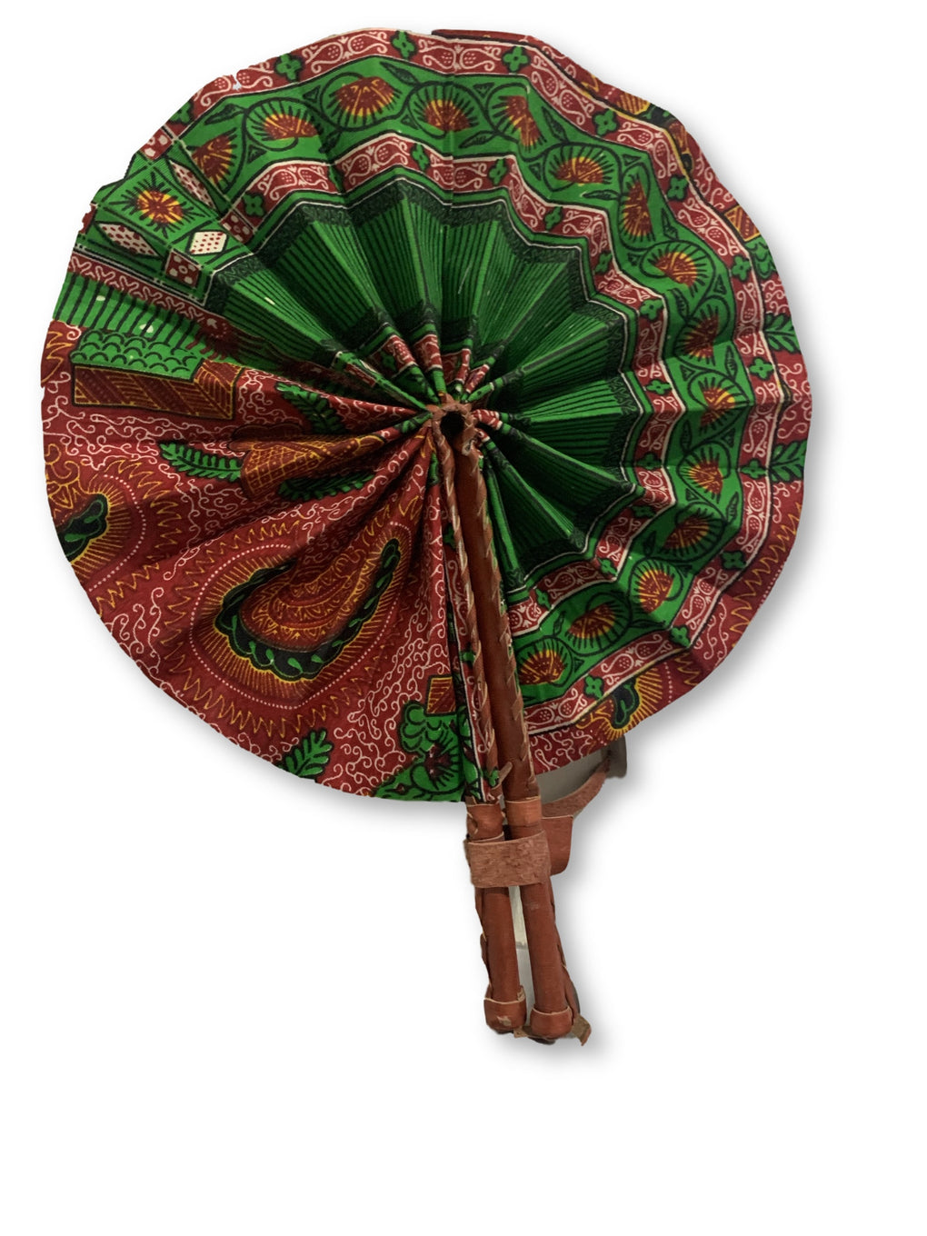 African Fan/African Fabric Fan/Ankara Fan/ Leather Folding Fan/ African Sougou collection - AFRICAN SOUGOU