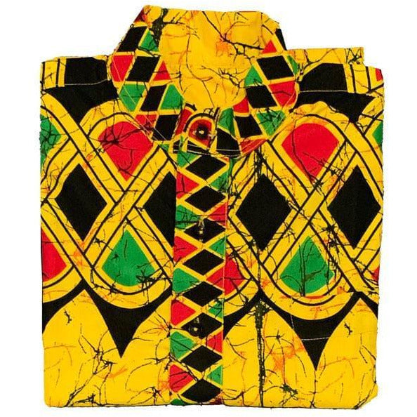 Yellow men short sleeves shirt - AFRICAN SOUGOU