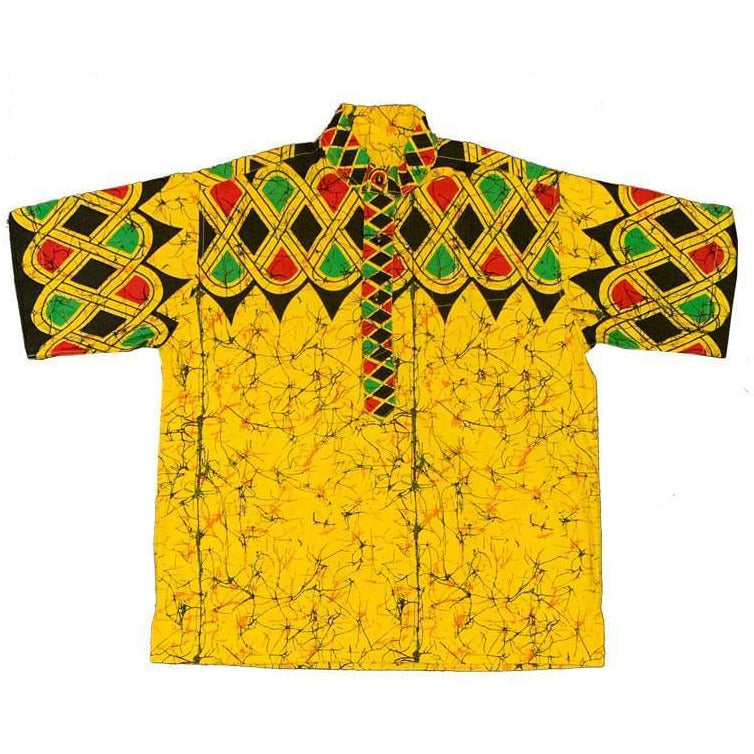 Yellow men short sleeves shirt - AFRICAN SOUGOU